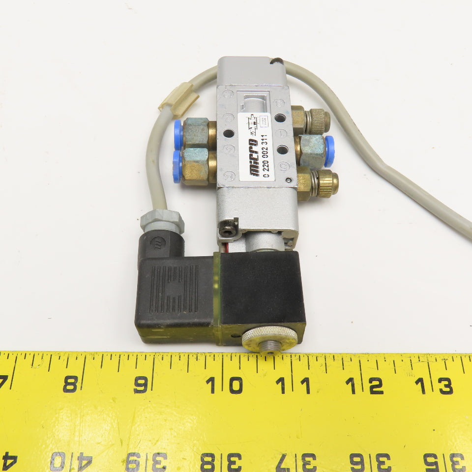 Micro 0 220 002 311 5/2 Position Single Solenoid Air Valve G1/8 24V Coil