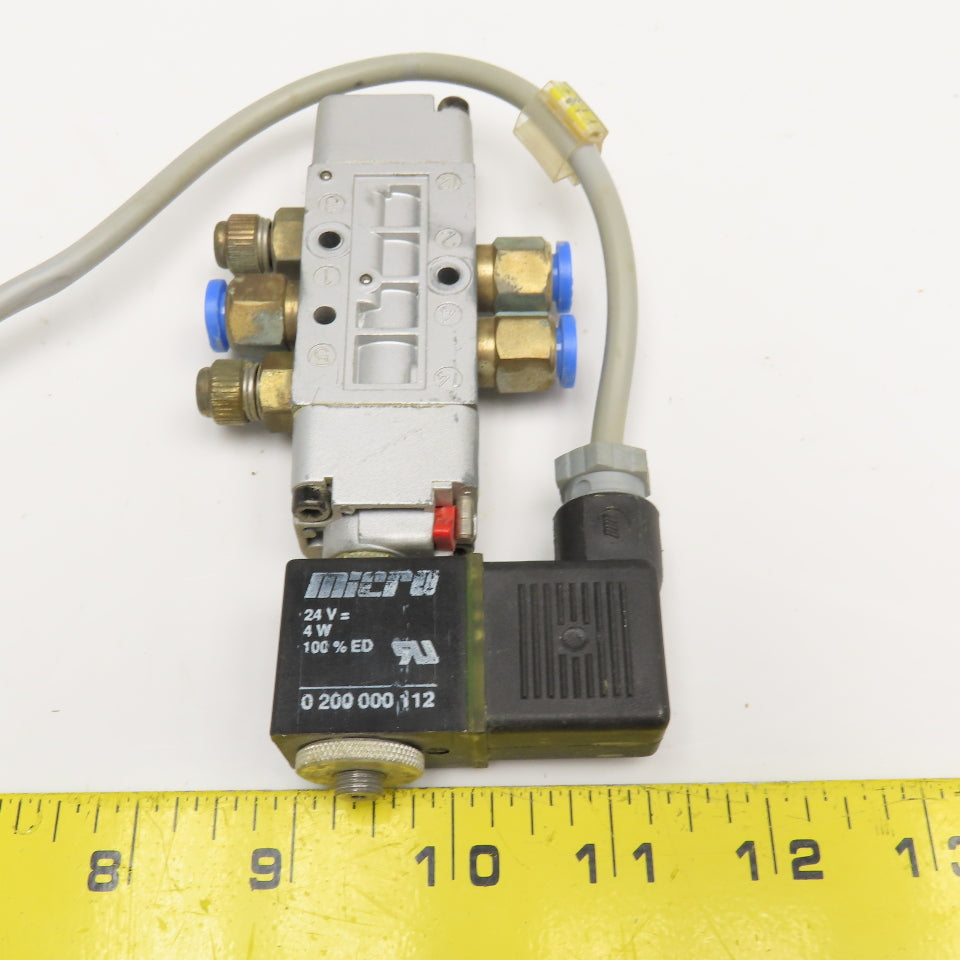 Micro 0 220 002 311 5/2 Position Single Solenoid Air Valve G1/8 24V Coil