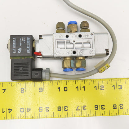 Micro 0 220 002 311 5/2 Position Single Solenoid Air Valve G1/8 24V Coil
