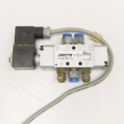Micro 0 220 002 311 5/2 Position Single Solenoid Air Valve G1/8 24V Coil