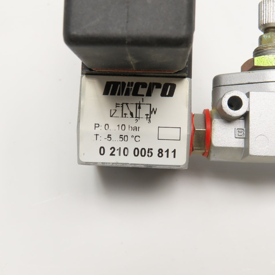 Micro 0210005811 2 Way Solenoid Pressure Regulator And Quick Exhaust Assembly