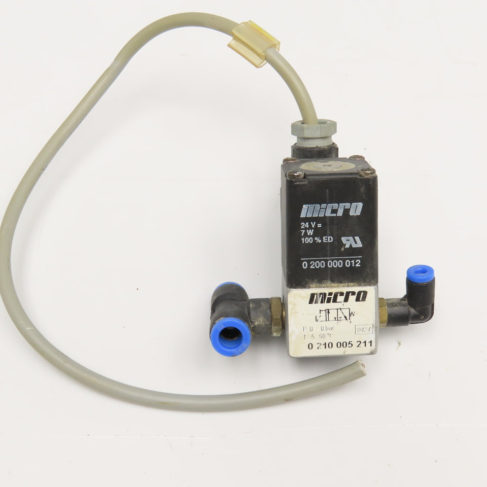 Micro 0210005211 2/2 Position Solenoid Valve G1/8 24V Coil