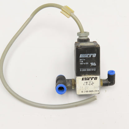 Micro 0210005211 2/2 Position Solenoid Valve G1/8 24V Coil