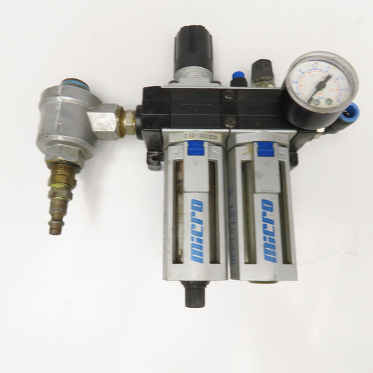 Micro 0 101 003 533 FRL G3/8 Compressed Air Filter Regulator Lubricator