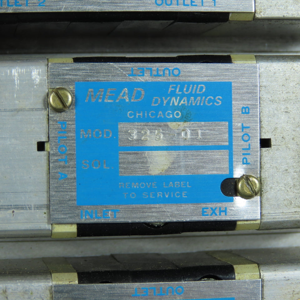Mead 325-01 425-01 5-Station Pneumatic Solenoid Valve Manifold
