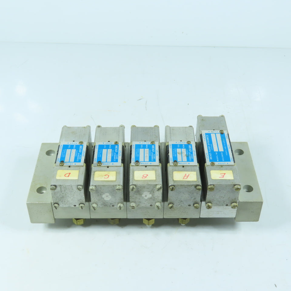 Mead 325-01 425-01 5-Station Pneumatic Solenoid Valve Manifold