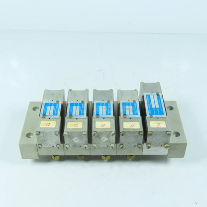 Mead 325-01 425-01 5-Station Pneumatic Solenoid Valve Manifold
