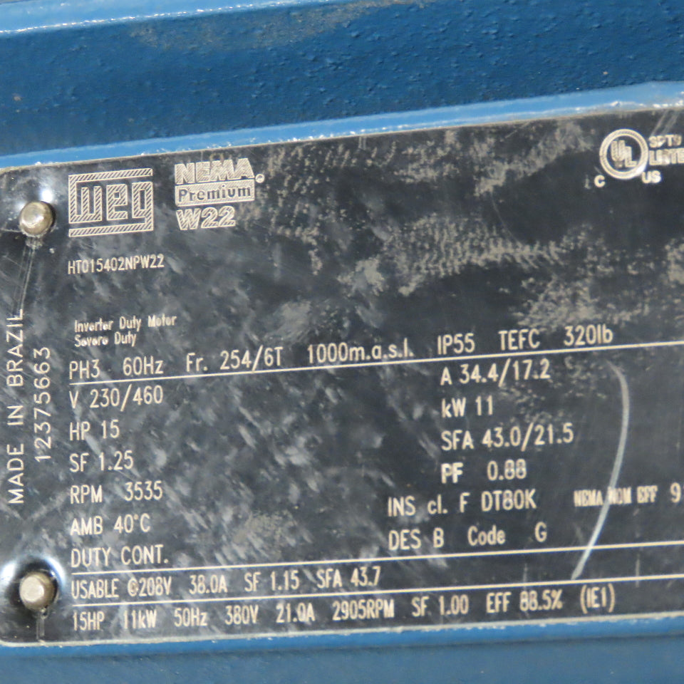 Orenda 15Hp 230/460V Air Assisted Blower Dry Bulk Material Conveyance Package