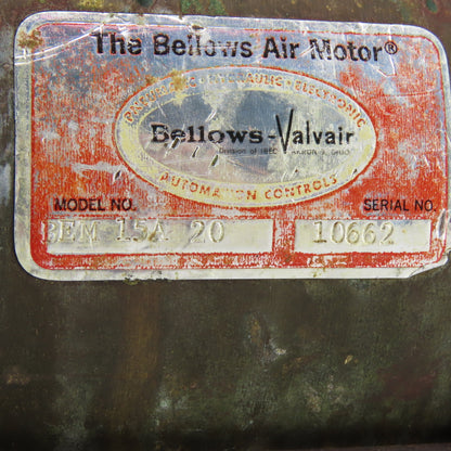 Bellows Valvair BEM 15A 20 Double Acting Pneumatic Cylinder 2" Stroke