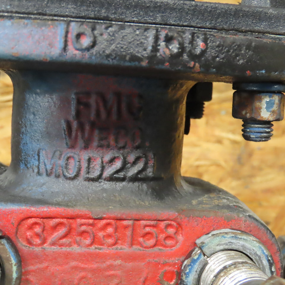 FMC Weco Model 22L 16" Lug Mount Butterfly Valve W/ Pneumatic Actuator 16 Lug