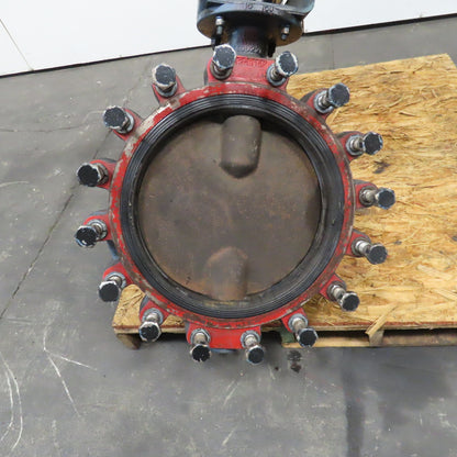 FMC Weco Model 22L 16" Lug Mount Butterfly Valve W/ Pneumatic Actuator 16 Lug