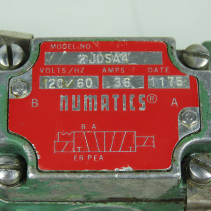 Numatics 2JDSA4 Pneumatic Solenoid Diectional Valve 120V