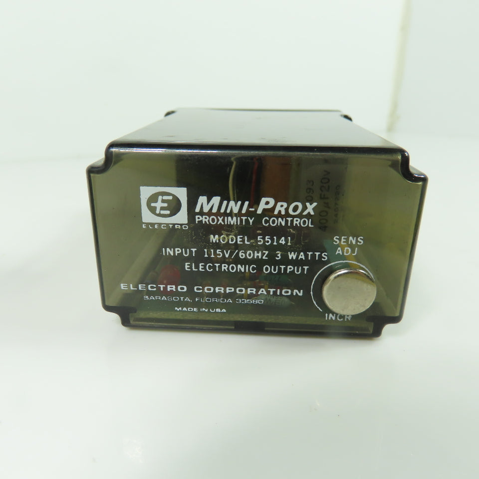 Electro Model 55141 Mini-Prox Proximity Control Sensor 115V 3W