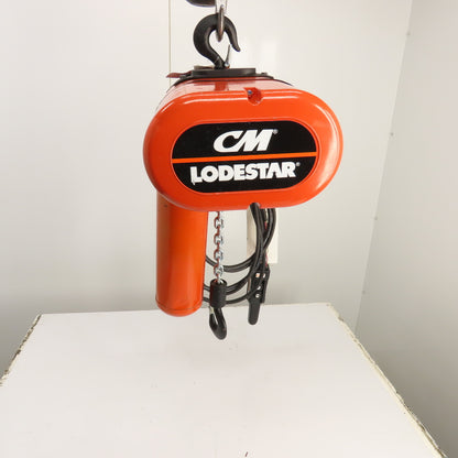 CM Lodestar Model L 1 Ton Electric Chain Hoist 440-480V 3Ph 15' Lift 16FPM