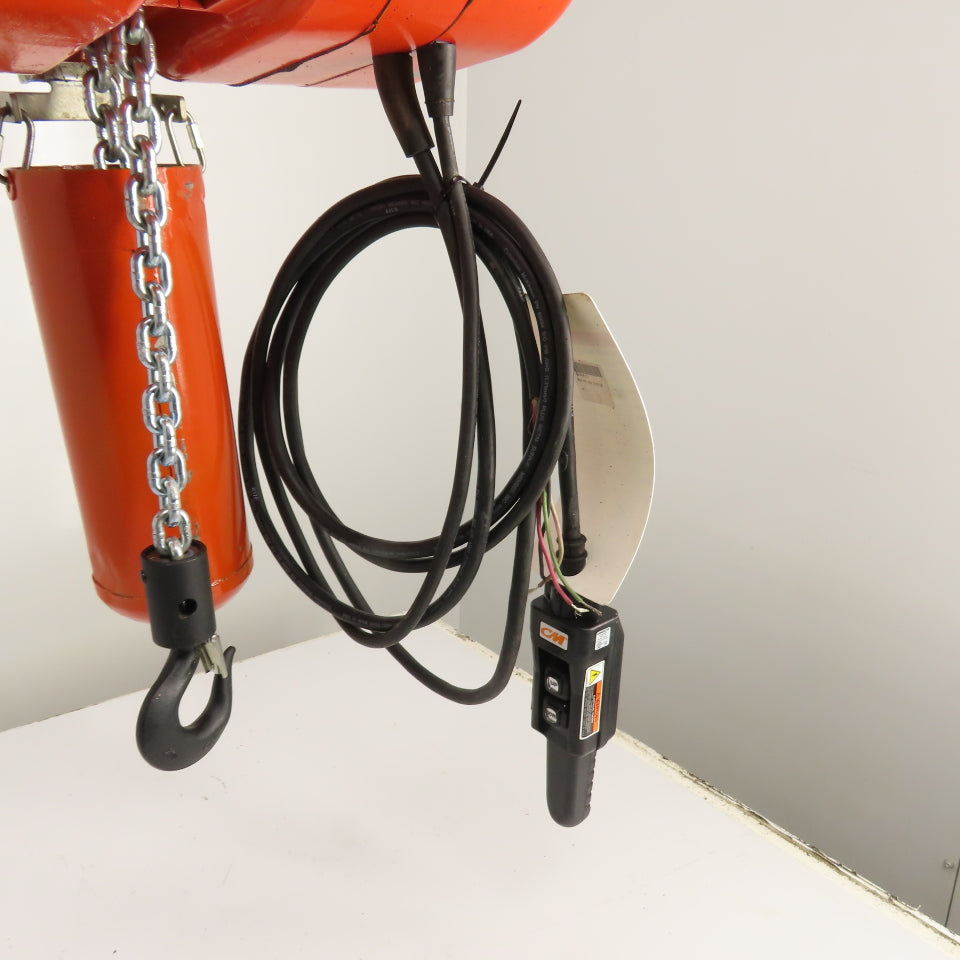 CM Lodestar Model L 1 Ton Electric Chain Hoist 440-480V 3Ph 15' Lift 16FPM