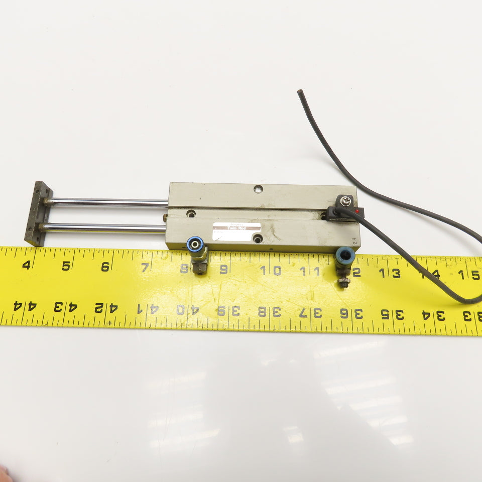 Humphrey 10X3 10mm Bore 3" Stroke Twin Rod Pneumatic Cylinder #10-32 Ports