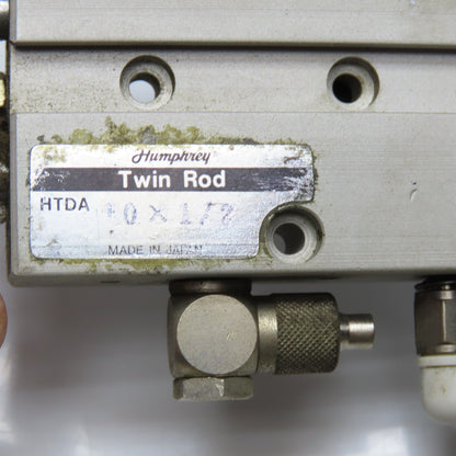 Humphrey 10x1/2 10mm Bore x 1/2" Stroke Twin Rod Cylinder 10-32 Ports