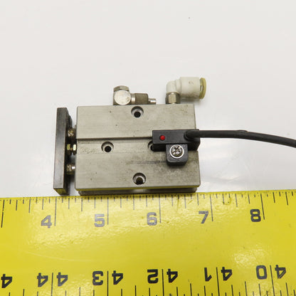 Humphrey 10x1/2 10mm Bore x 1/2" Stroke Twin Rod Cylinder 10-32 Ports