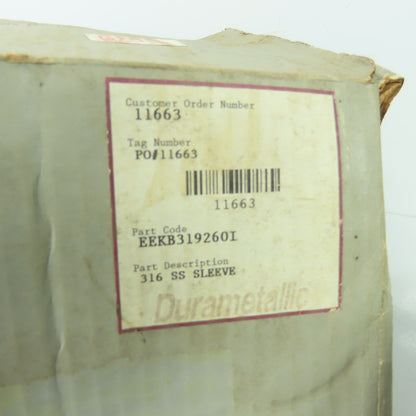 Durametallic EEKB319260I Dura Seal 316 Stainless Steel Sleeve