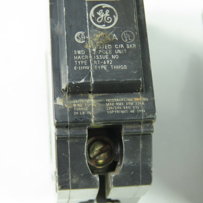 General Electric Type THHQB 20A 1-Pole Circuit Breaker 120/240V Lot Of 3