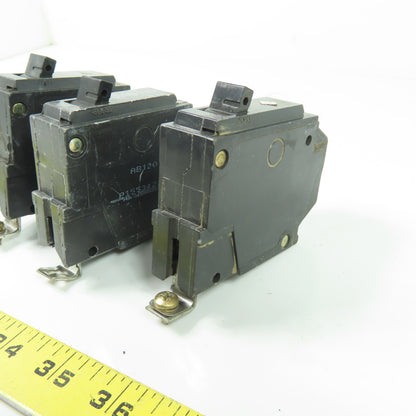 General Electric Type THHQB 20A 1-Pole Circuit Breaker 120/240V Lot Of 3
