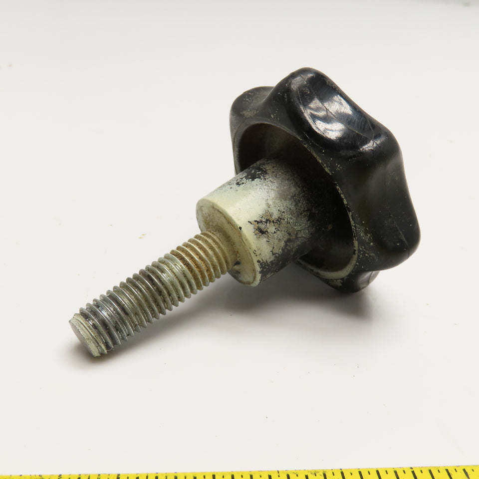 M12x1.0 Threaded Stud Hard Plastic Knob 3" OAL