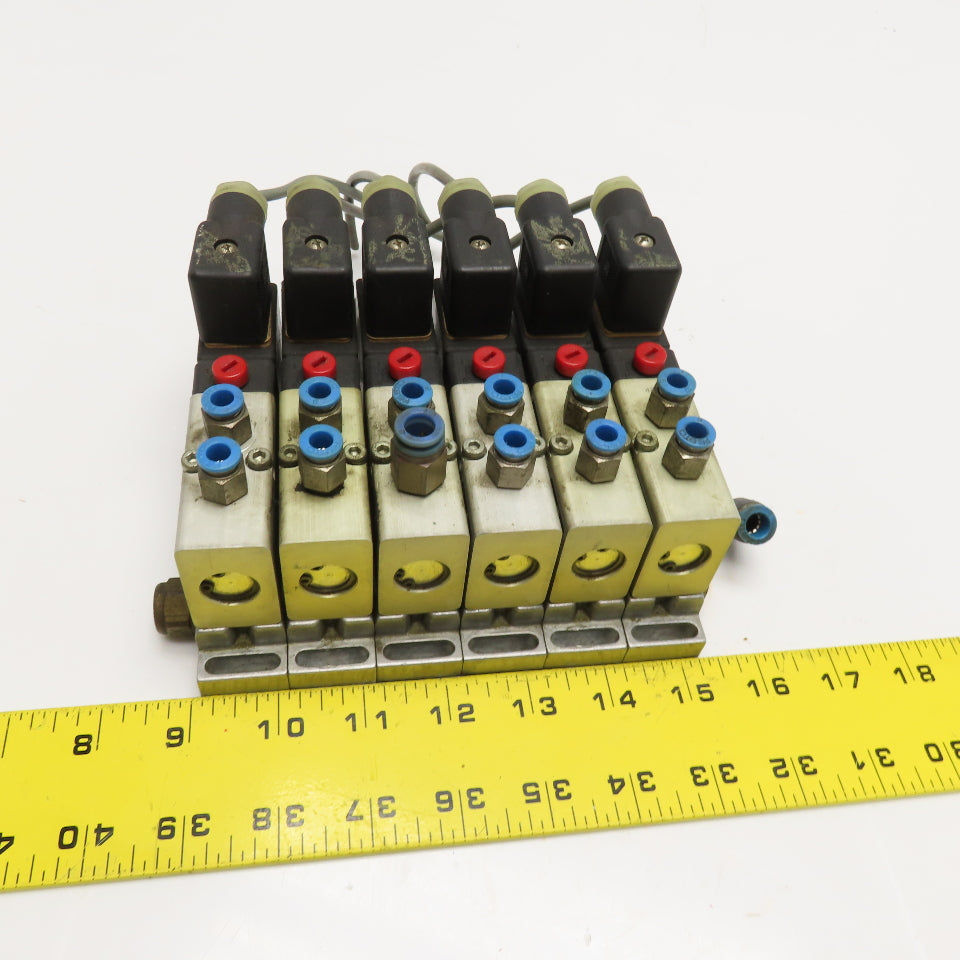 Herion 26254 Solenoid 6 Valve Bank 1.5-10 Bar 24VDC Coil