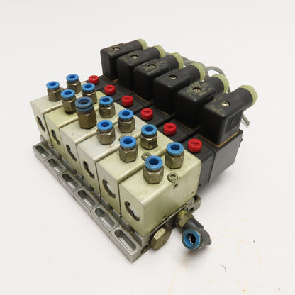 Herion 26254 Solenoid 6 Valve Bank 1.5-10 Bar 24VDC Coil