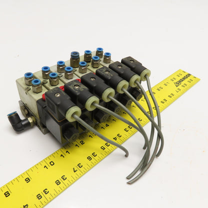 Herion 26254 Solenoid 6 Valve Bank 1.5-10 Bar 24VDC Coil