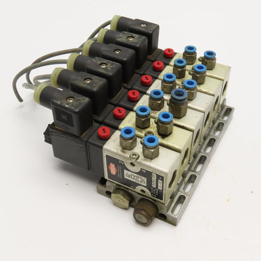 Herion 26254 Solenoid 6 Valve Bank 1.5-10 Bar 24VDC Coil