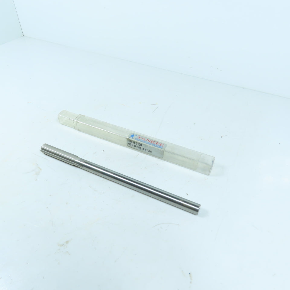 Yankee 433 0.5100 Chucking Reamer 0.5100" HSS Straight 6 Flute HSS 8" OAL