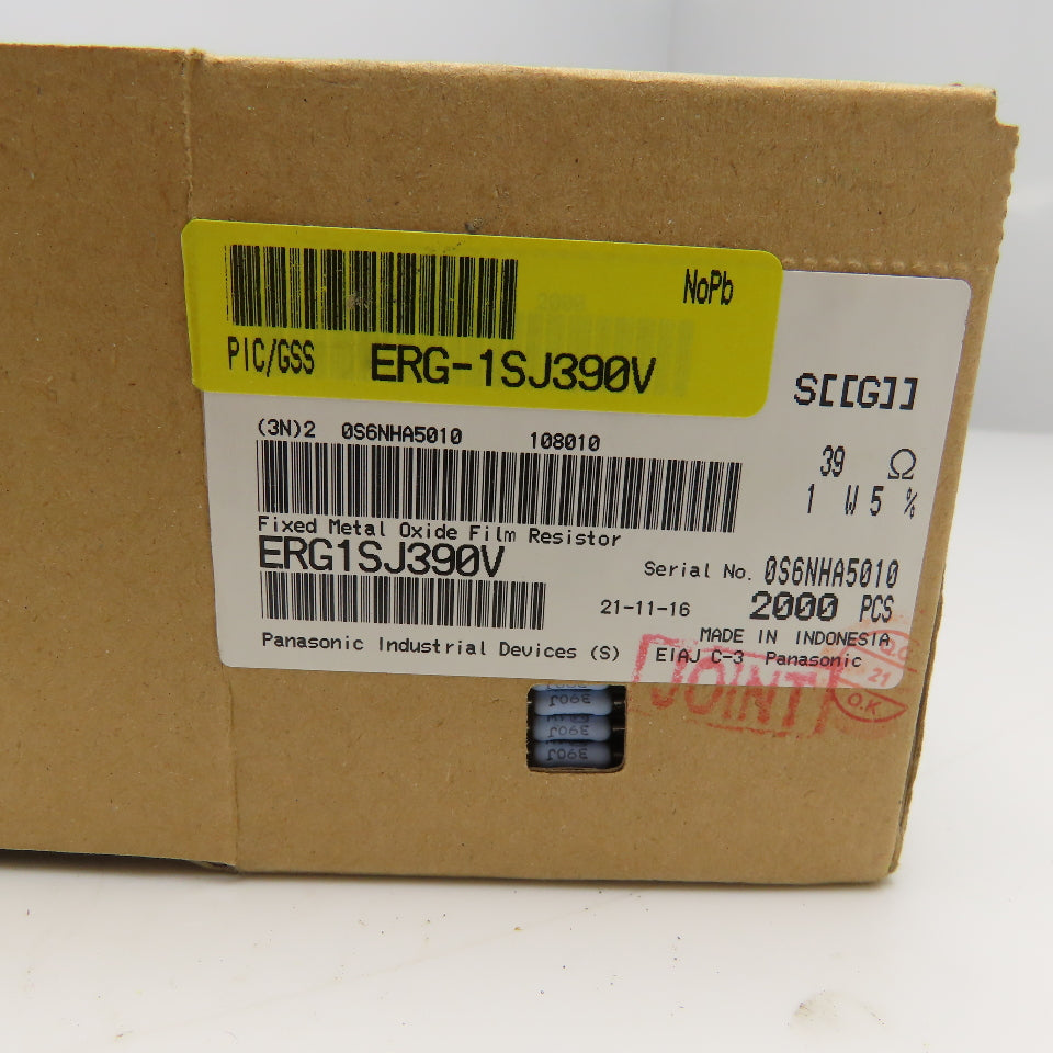 Panasonic ERG1SJ390V 1W 390J Bulk Resistor 2000Pcs.