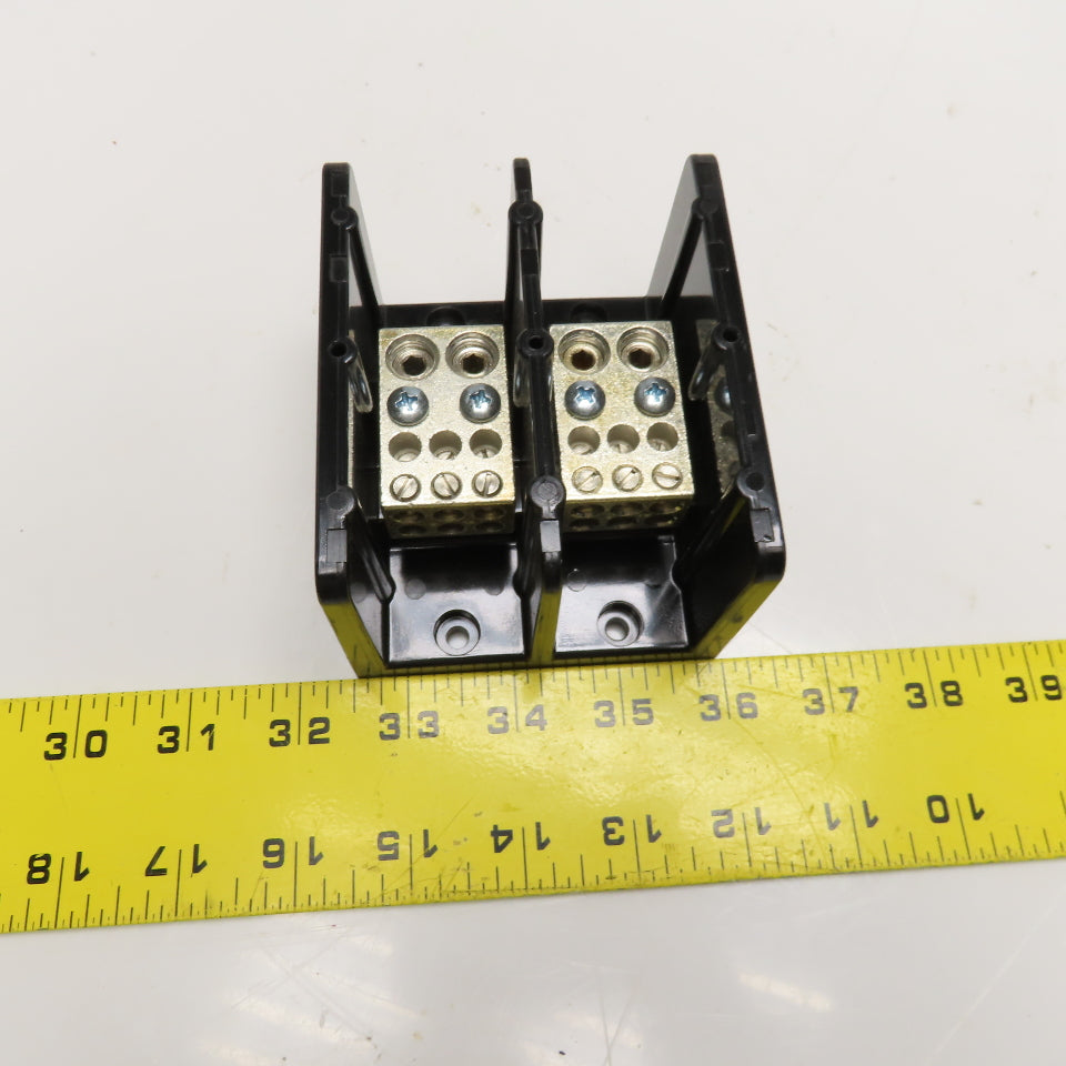 Square D 9080 LBC263206 Power Distribution Block #6-2/0 Line (2) #14-2 Load (6)