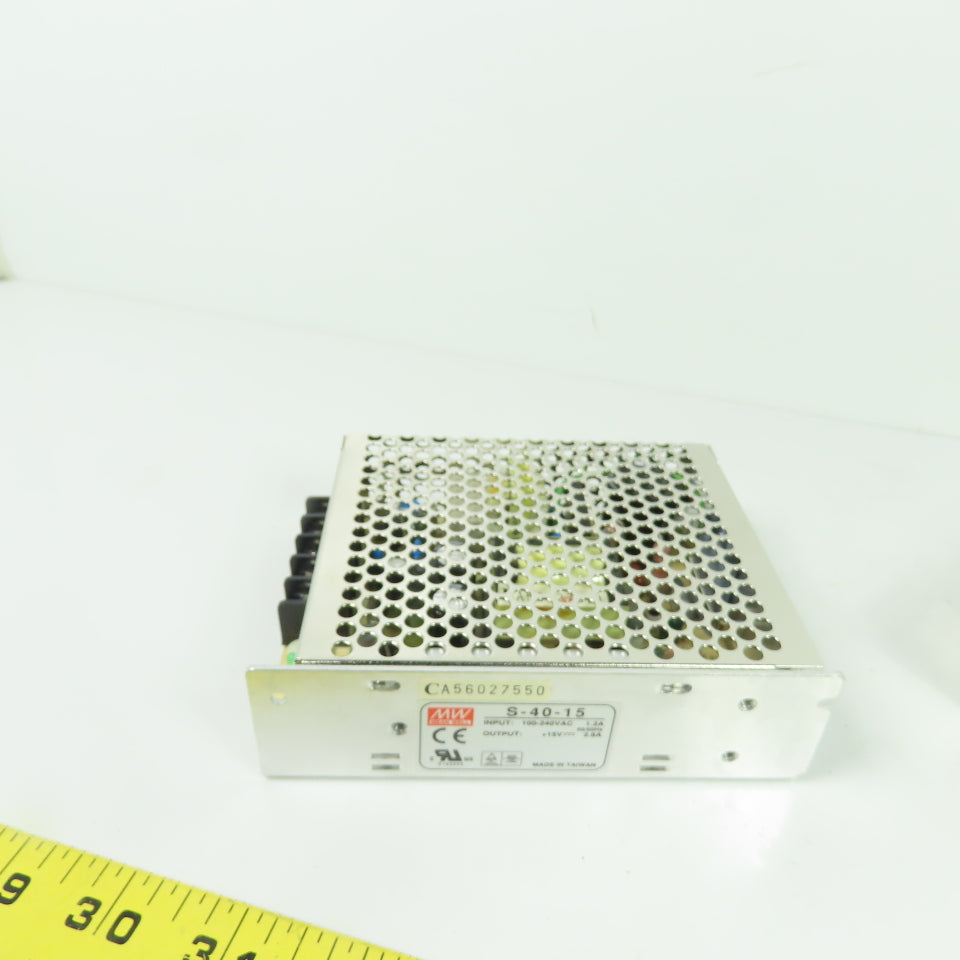 Mean Well S-40-15 Power Supply 100-240VAC Input 15V Output