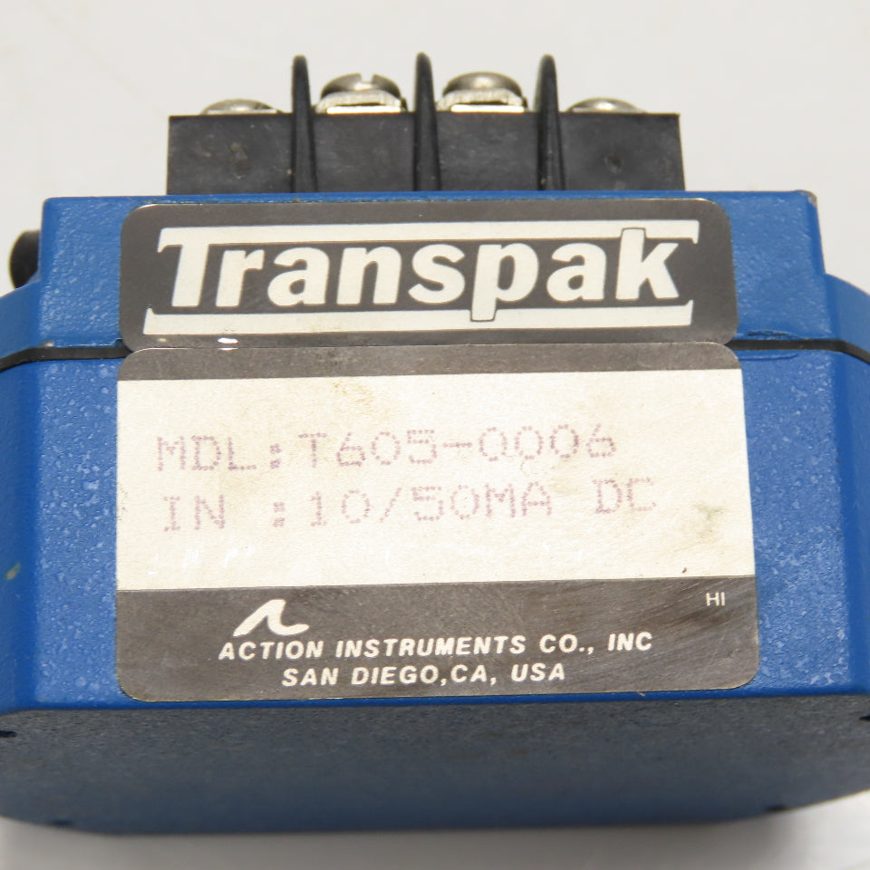 Action Instruments T605-0006 Transpak Thermocouple Transmitter 10/50MA DC