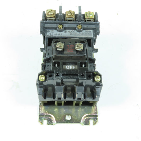 Allen-Bradley 500-A0A93 NEMA Size 0 Motor Starter 115-120V Coil 3HP