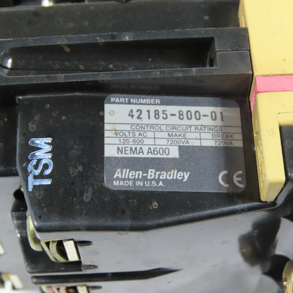Allen-Bradley 509-BOD NEMA Size 1 Motor Starter 120V W/Overload 42185-800-01 W55