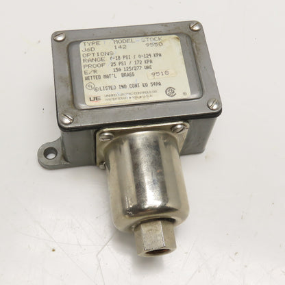 United Electric J6D 142 9550 0-18PSI Pressure Switch 1/4" NPT 125/277VAC