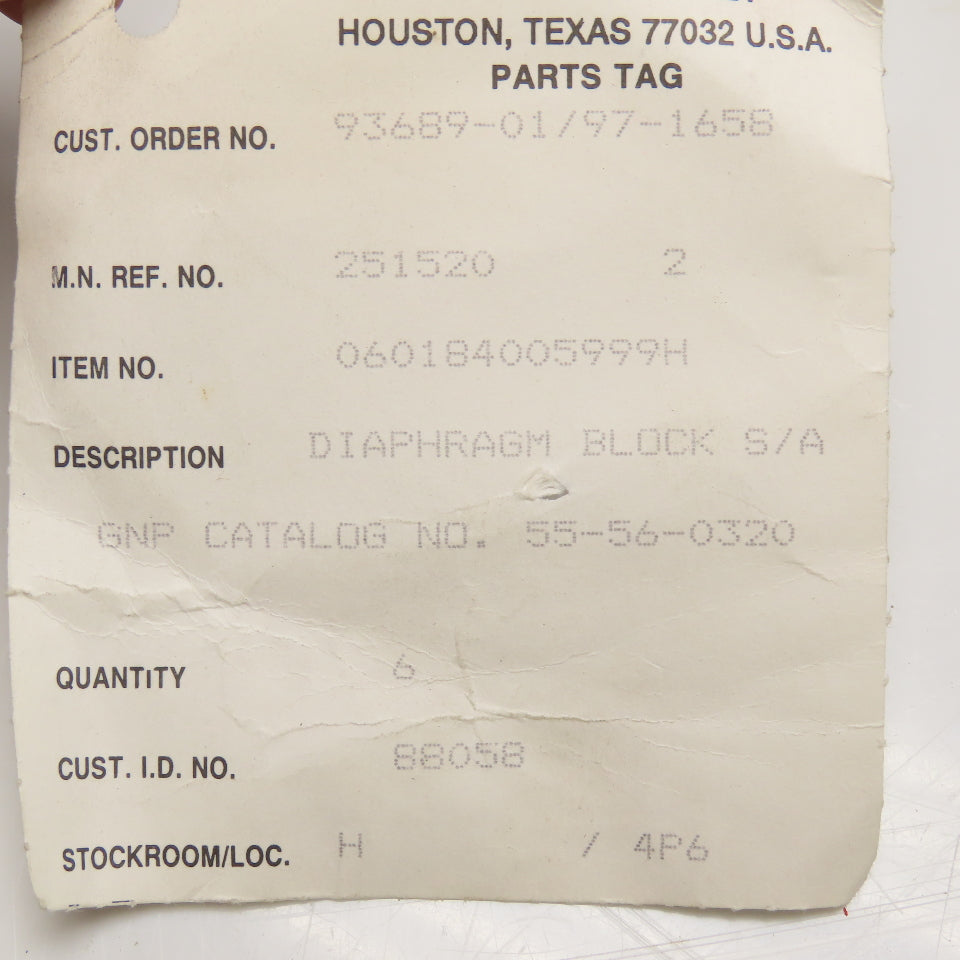 Masoneilan Dresser 060184005999H GNP No. 55-56-0320 Diaphragm Lot Of 2