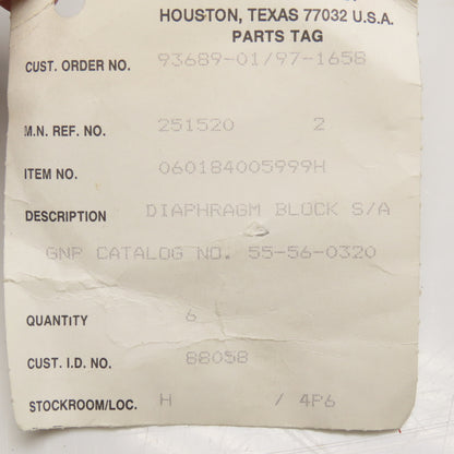 Masoneilan Dresser 060184005999H GNP No. 55-56-0320 Diaphragm Lot Of 2
