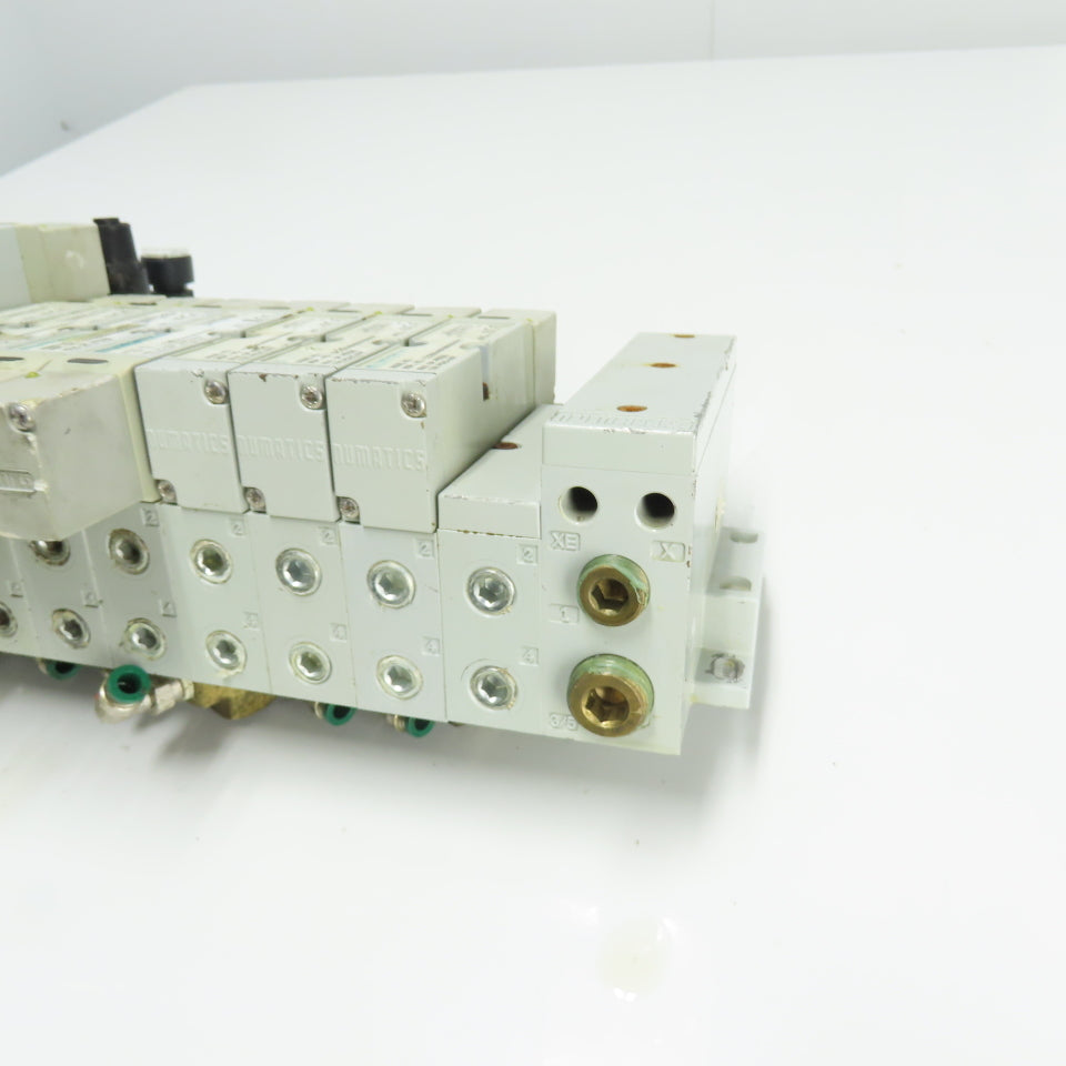 Numatics (3)122BA400M000061 (3)122BB500M000061 Solenoid Valve Block Assembly 24V