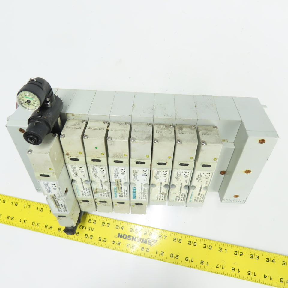 Numatics (3)122BA400M000061 (3)122BB500M000061 Solenoid Valve Block Assembly 24V
