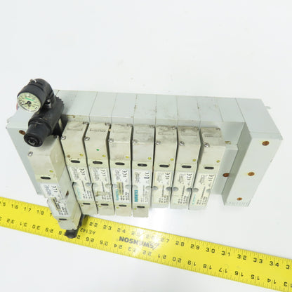 Numatics (3)122BA400M000061 (3)122BB500M000061 Solenoid Valve Block Assembly 24V