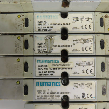 Numatics (3)122BA400M000061 (3)122BB500M000061 Solenoid Valve Block Assembly 24V
