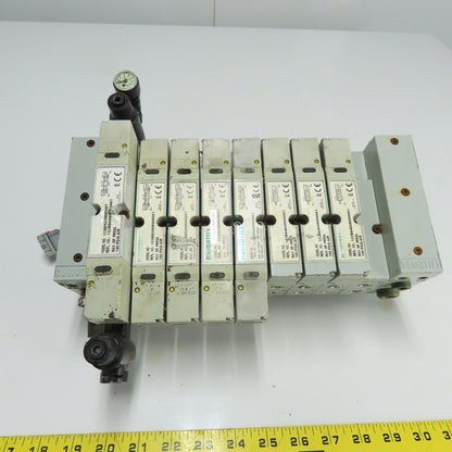 Numatics (3)122BA400M000061 (3)122BB500M000061 Solenoid Valve Block Assembly 24V