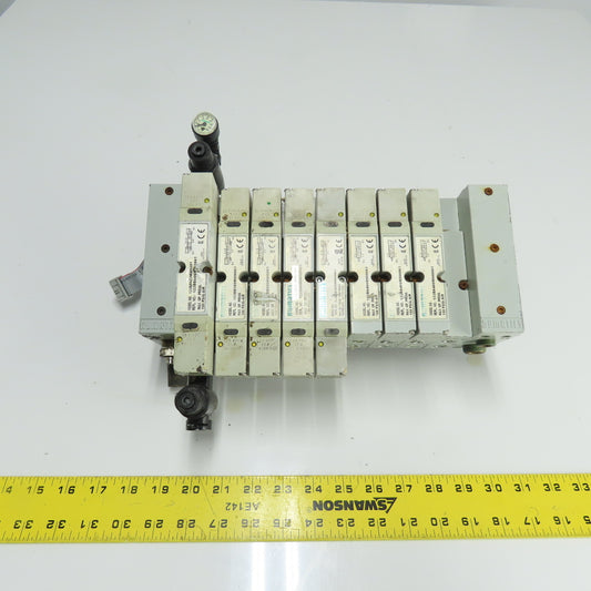 Numatics (3)122BA400M000061 (3)122BB500M000061 Solenoid Valve Block Assembly 24V