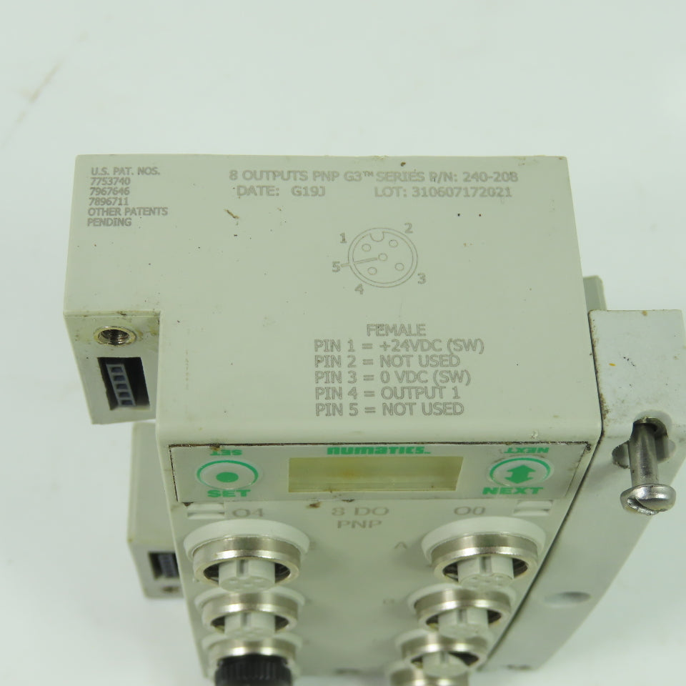 Numatics 240-208 8 Digit Output Module PNP G3 Series