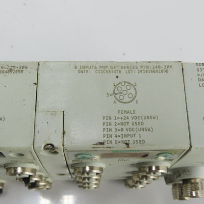 Numatics 240-208 8 Input I/O Module PNP G3 Series Lot Of 5