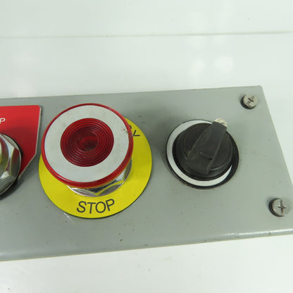 10-1/4" x 3-1/4" x 3" Start/Stop Push Button Station Pendant W/ E-Stop