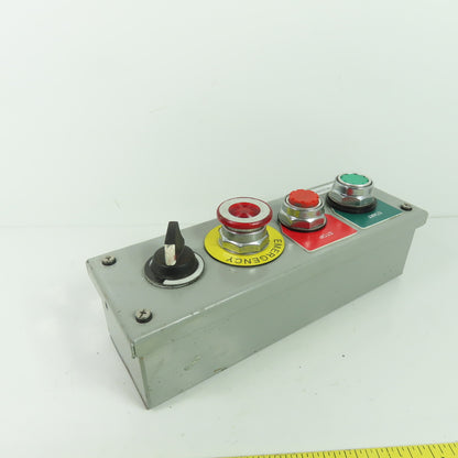 10-1/4" x 3-1/4" x 3" Start/Stop Push Button Station Pendant W/ E-Stop